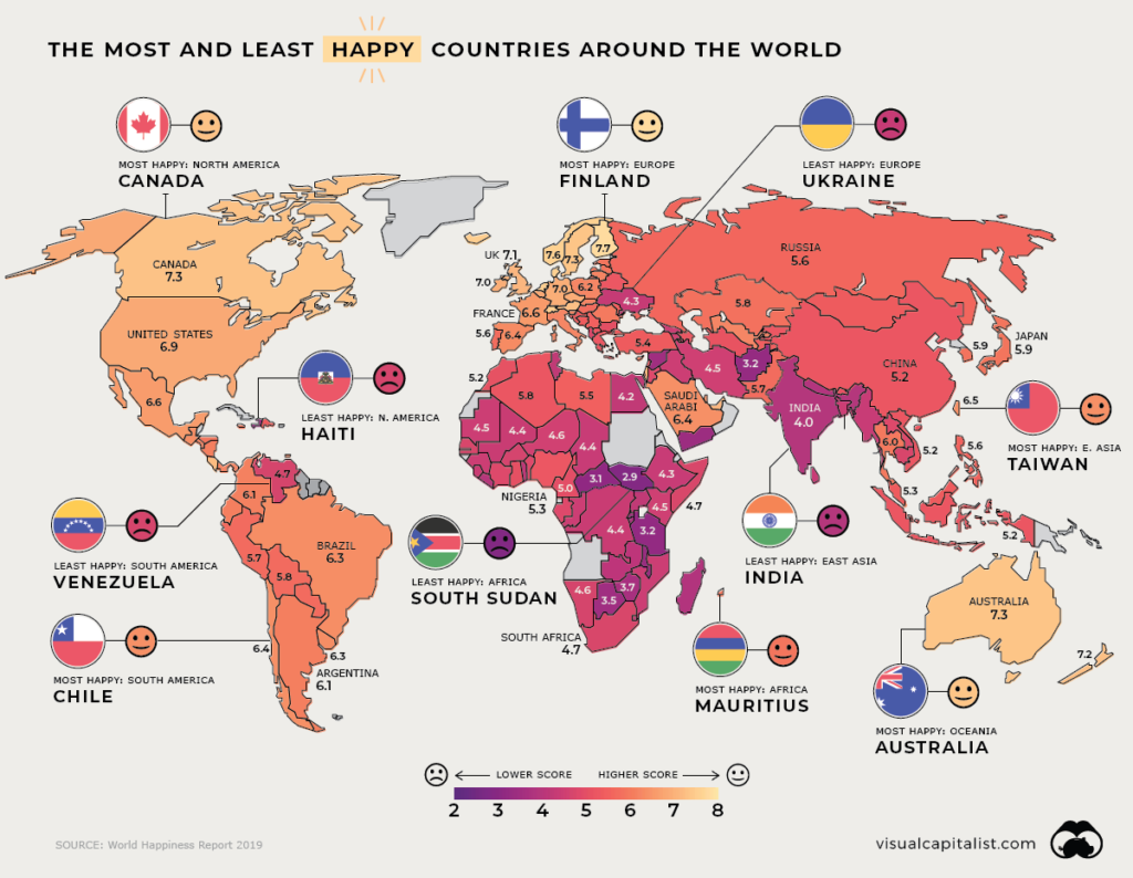 World Happiness Report In welchen Ländern die Menschen am